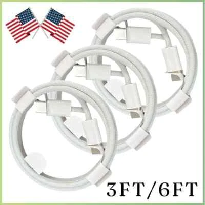 60W USB-C to USB-C Fast Charger Cable Data Cord For Apple iPhone 15/16/17/ProMax - Image 1 of 4