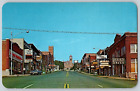 Vintage Postcard~ Superior Avenue Street Scene~ Crystal Falls, Michigan