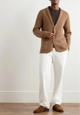 $350 Peter Millar Crown Anderson Cárdigan Suéter Lana Merino Marrón XL NUEVO CON ETIQUETAS Foto 1 de 4