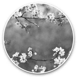 2 x Vinyl Stickers 20cm (bw) - Blue Sakura Blossom Flowers Tree #35453 - Afbeelding 1 van 8