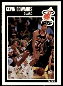 1989-90 Fleer Kevin Edwards Rookie Miami Heat #81
