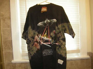 STAR WARS 1996 T SHIRT LICENSED BY GIANT ALL OVER PRINT DARTH MAUL W/TAG TYE DYE - Picture 1 of 7