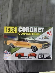 MPC 1968 Dodge Coronet Convertible 1:25 Scale Plastic Model Car Kit NEW - Picture 1 of 7