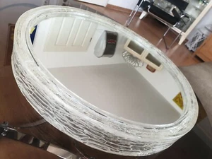 60s/70s Iceglass Wandspiegel Spiegel Garderobenspiegel 59cm Space Age - Bild 1 von 12