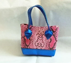 Pink Snakeskin Print Tote Fits 18" American Girl Dolls - Picture 1 of 1