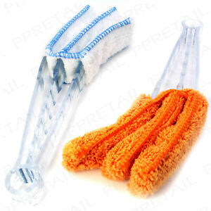 Microfibre VENETIAN BLIND CLEANER Wet or Dry Use - 3 Slat Duster Tool Cloth