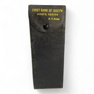 Bank Savings Passbook Wallet Check Leather Cover Joseph Oregon Embossed - Picture 1 of 8