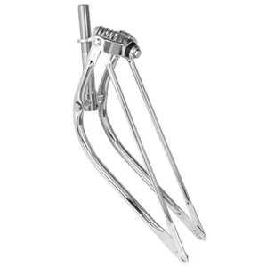 NEW BENT SPRINGER FORK FRONT END FOR 24" BEACH CRUISER BICYCLES CHROME 1 " - Picture 1 of 1