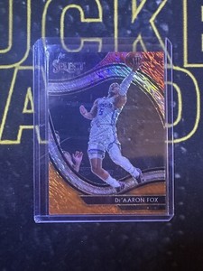 2020-21 Panini Select Courtside Red White Orange Shimmer Prizm De'Aaron Fox #210