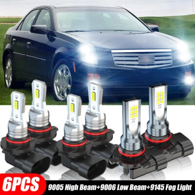 Kit de 6x faros LED altos/bajos + antiniebla 6 para Cadillac CTS 2003-2007 Foto 1 de 4