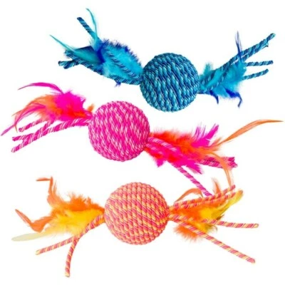 Spot Elasteeez  Ball & Feathers Assorted Cat Toy  - Image 1 of 4
