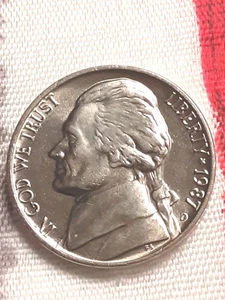 1987-D Jefferson Nickel BU Gem Low D Machine Doubling RPM - Picture 1 of 21