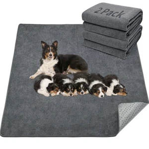 2 Packs Extra Large Reusable Dog Mat for Floor, Non-Slip Washable Pee Pads fo... - Picture 1 of 6