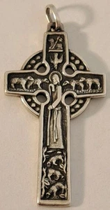 Colgante Cruz BUEN PASTOR James Avery Retirado Plata Esterlina 1.8" BONITO - Imagen 1 de 8