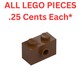 LEGO 1x2 Brick 1 Stud on Side Reddish Brown 7133 - Genuine LEGO Parts Pieces 