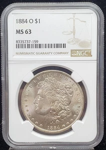 1884-O $1 Morgan Silver Dollar- NGC Graded MS63 - Picture 1 of 4