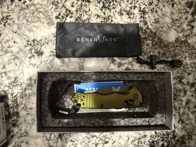 Benchmade Partial Immunity Green Aluminum Handle Pocket Knife Blk Class 2950BK-2 - Image 1 of 4