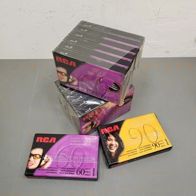 Lote de 14 cintas de casete de audio en blanco con sesgo normal RCA nuevas en paquete Foto 1 de 4