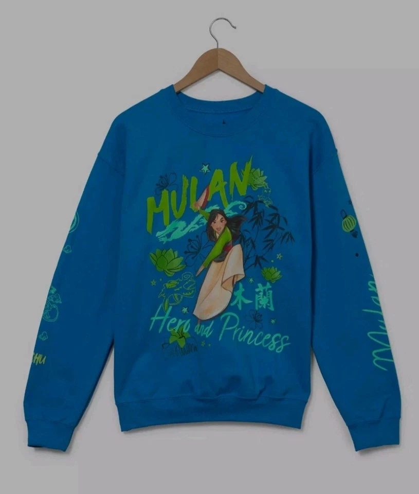 BoxLunch Disney Princesa Mulan Guerrero Cuello Redondo Sudadera Mushu, Talla XL Foto 1 de 4