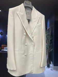 $6400 Nuevo Tom Ford Para Hombres Medio Amarillo Sólido 52% Lana, 32% Mohair y 16% Seda Jac - Imagen 1 de 5