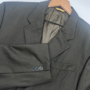 Donna Karan SIGNATURES Wool Blazer Brown Made in Italy Size Long Length 42/32 - Picture 1 of 8