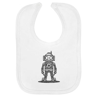 Babero de bebé de algodón suave 'Clockwork Steampunk Robot' (BI00055765) Foto 1 de 3