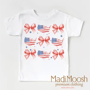 America and Bows Shirt - July 4th - American Girl - Picture 1 of 5