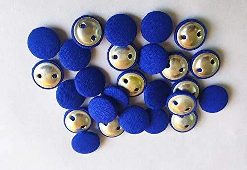 20 Pc Satin Fabric Covered Metal Shank Button For Upholstery Sewing Coat Buttons - Image 1 of 1