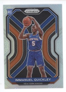2020-21 Prizm Immanuel Quickley Silver Prizm Rookie Card RC #296 Knicks