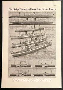 British Troop transport “1939 graphic Old Ships Converted into Fast Ocean Liners
