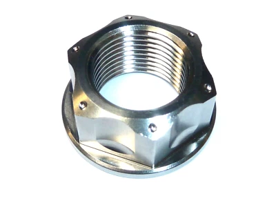 HUSQVARNA FE250 2015-2018 REAR AXLE SPINDLE FLANGED NUT TITANIUM M20 NO RUST - Image 1 of 4