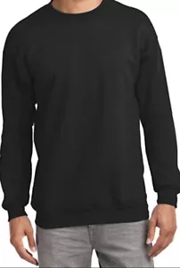 PORT & COMPANY, Men's big and tall, 4XL Crewneck Sweatshirt long sleeve black - Picture 1 of 2