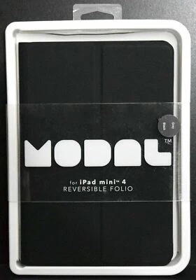 NEW Modal iPad Mini 4 Black/Gray Reversible FOLIO Case Slim Folding Stand Cover - Image 1 of 3