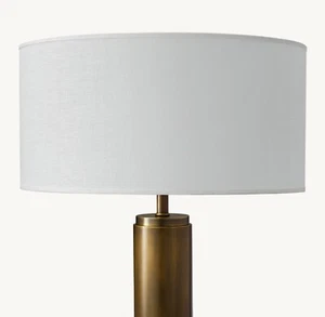 Restoration Hardware Rh French Drum Linen Closed Shade Item 10183407 WHT - Picture 1 of 4