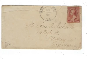 1884 Bellevue Virginia to Petersburg VA, Bedford County DPO, Rarity 2 - Picture 1 of 2