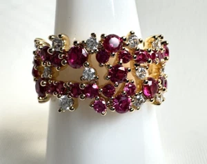 Size 8 Bomb Party July Ring - RG23629 "Everlasting Embrace" Ruby on Gold - Picture 1 of 4