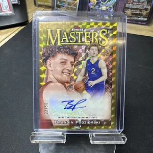 2024 Topps Finest Brandin Podziemski Masters Gold Auto /50 Warriors Rookie Star - Bild 1 von 2