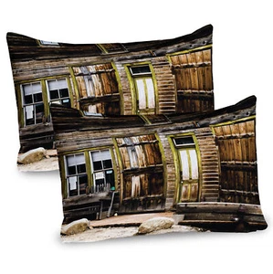 Holzbohlen und Felsen 2 Teiliges Kissenbezugs Set 40x80cm - Bild 1 von 5