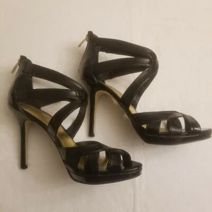 Marc Fisher Kiro2 Dress Sandal 4 inch Stiletto Heels Strappy Black Size 8.5 - Picture 1 of 12