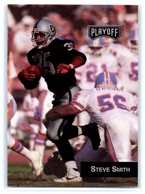 1993 Playoff Football #107 Steve Smith    Los Angeles Raiders - Image 1 of 2