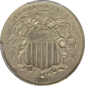 1868 XF45 Shield Nickle, PCGS 24316929 - Picture 1 of 4