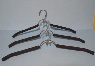 Black Foam Padded Hangers That Fit Together Set of 6 SHIPS FREE! - Image 1 of 3
