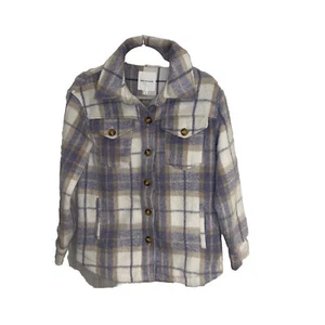 Anthropologie AVEC LES FILLES Womens Shacket Flannel Shirt Plaid Cabincore Small - Picture 1 of 19