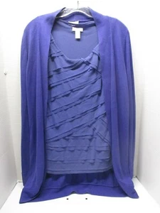 CHICO'S Gr. 0 Longpullover mit Rüschenschale 2-teilig periwinkle blau Gr. XS/S - Bild 1 von 12