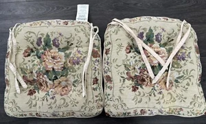 Vintage Floral Town And Country Chair Tie Cushions *3 Sets Available* - Picture 1 of 7