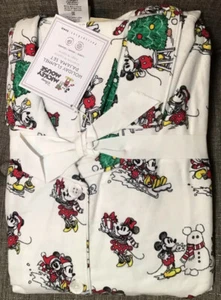 Pottery Barn Christmas Mickey Mouse Flannel Pajama Set Large Holiday Teen - Picture 1 of 3