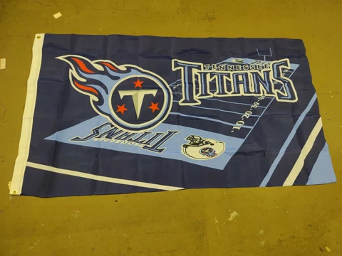 Officially Licensed NFL Tennessee Titans Team Logo 3' x 5' Deluxe House Flag Cover