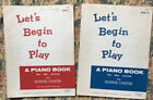1936 LET's BEGIN TO PLAY Piano Books by Buenta Carter Sheet Music Songbook Lot 2