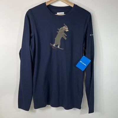 Columbia Animal Antics Camiseta Manga Larga Oso Azul Algodón Niño’s XL 18/20 Foto 1 de 4