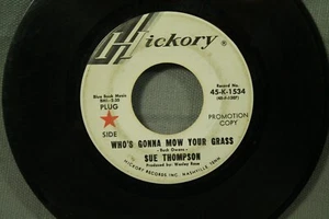 rare 45 record Sue Thompson Who's gonna mow your grass Tennessee waltz promo - Picture 1 of 2
